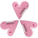 Portable Pubic Hair Trimmer for Women, Heart-Shaped Intimate Shaping Tool, Compact Hair Razor Comb Cutter for Kid, Women, Girls (Red)