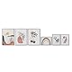 CUADRO SET 6 LIENZO PS 40X2,8X60 HOJAS ENMARCADO