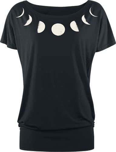 Gothicana by EMP Donna T-Shirt Nera Taglio Comodo