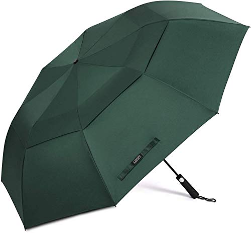 Image of G4Free 62 inch Portable Golf Umbrella Automatic Open Large Oversize Vented Double Canopy Windproof Waterproof Sport Umbrellas | Windproof Heavy Duty Umbrella, Automatic Open, Sport Umbrella, Durable, Waterproof Stick Umbrella, for Rain, for 2 People