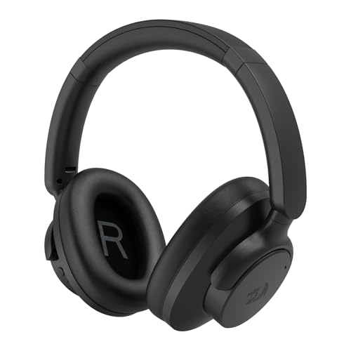 Redragon H610 - Auriculares inalámbricos para juegos para PS5, PS4, PC, Mac, NS - BT 5.3 con cancelación de ruido ANC, batería de 50 horas, ligeros, auriculares supraaurales con micrófono integrado
