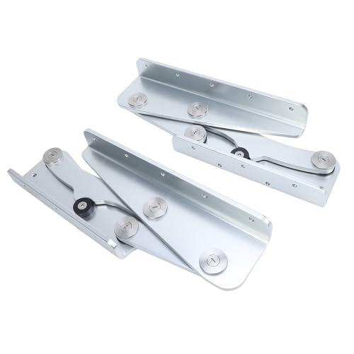 Heavy Duty Aluminum Alloy Folding Seat Hinge Pair for Yacht Marine - Anodized, Anti Pinch Design for Improved Safety and Space Saving Seat Installation