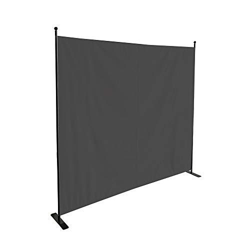 Flat Leg Gray Single Divider Office Partition Room Divider Classroom and Dorm Privacy Screen 6 Ft Portable Partition Screen Fire Proof Complete Non See Through Fabric
