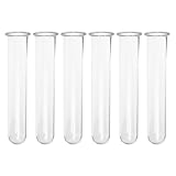 TOKIDNY Lot de 6 Tubes à Essai en Verre 2,5 X 3 X 15 CM pour Propagation de Plantes, Vase Hydroponique, Décoration Intérieure Maison Bureau, Vase Soliflore Vintage