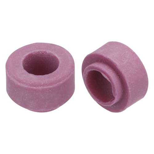 MECCANIXITY 15 Pcs Ceramic Insulator Bead, 6 x 11.5 x 10mm Electronic Wire Bundle Insulation Heat Protection Round Shaped Ceramic Tube for Cable Bundle, Wire Protection, Purple Red
