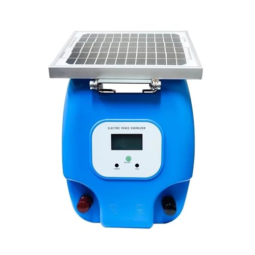 Pastor Electrico, Energizador de cerca eléctrica de alta eficiencia a prueba de agua Cargador de cerca eléctrica solar Máxima energía Uso en granjas y pastizales