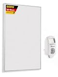 Hocosyme Calefactor Bajo Consumo 600W con Termostato, Calefactor Baño Pared