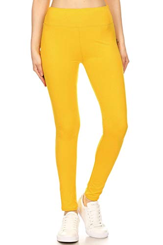 Image of Leggings Depot High Waisted Leggings for Women Buttery Smooth & Soft Women's Solid Yoga - Reg, Plus, 1X3X, 3X5X