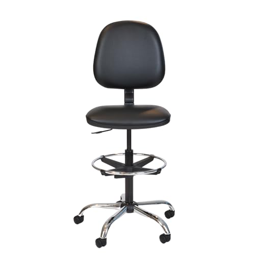 Topsit IND010201 Drehbarer Arbeitsstuhl, gepolstert und mit Kunstleder...