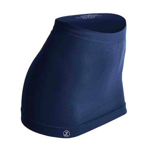 Tube Nierenwärmer Damen: Premium Rückenwärmer Rund-Strick Bandeau-Top Bauchwärmer & Rock Für Alltag Yoga & Sport Shirtverlängerung Stretch Schlauchrock OEKO-TEX 100 (nautic blue S)