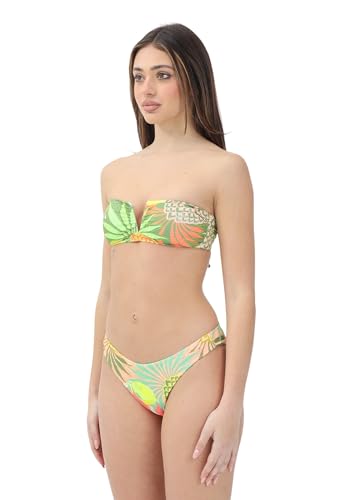 Bikini bandeau imprimé tropical F**K : galbe et maintien parfaits