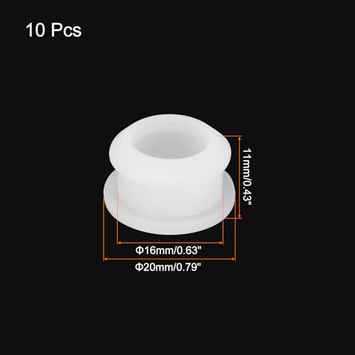 Image of MECCANIXITY Silicone Snap in Locking Hole Plugs Rubber Panel Seal Cover Flush Type Panel Round for Kitchen Rubber Bulkheads Waterproof Sealing Plugs 16mm /0.63 Inch Dia Transparent,Pack of 10