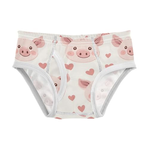 Wusikd Cute Pig Face Boys' Underwear Cotton Pink Boys Briefs Soft Toddler Underwear 2T