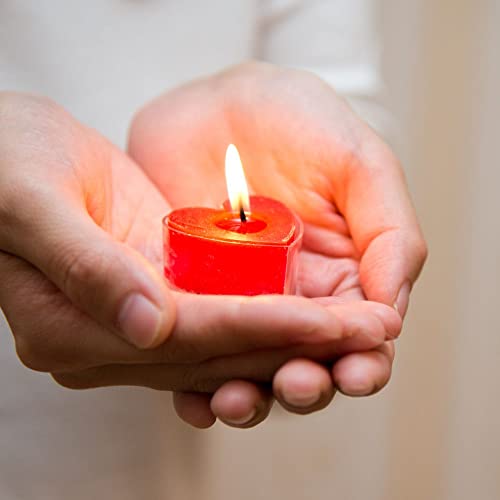 Image of Paraffin Wax Candles Smokeless & Long Lasting Perfect for Decoration of Diwali, Christmas, Dinner, Wedding Parties, Church, Spa, Restaurant(Heart Shape, Set of 30 - Burn Time 4 Hr)