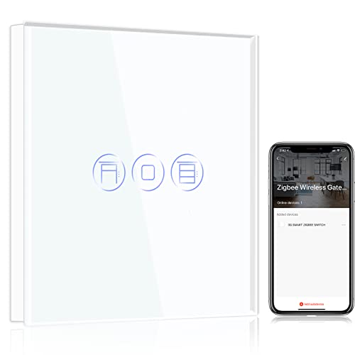 BSEED ZigBee Interruptor Persiana Blanco Compatible con Tuya