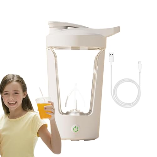 Botella Mezcladora De Proteínas Eléctrica - Vaso Licuadora Portátil | Mezclador De Alta Velocidad, Recipiente Para Beber A Prueba De Fugas De 600 Ml, Agitador Recargable Por USB Para Reemplazos De Com