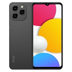 KXD A07 Unlock Cell Phone, Android 12 Unlocked Phone, 4500mAh 10W Fast Smartphones, 13MP+8MP, 6.52Inch HD+, 8GB + 128GB/SD 256GB Mobile Phone, Fingerprint/Face ID, 4G Dual SIM Phone – Black