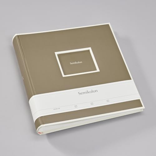 Semikolon 370026 Jumbo Album - 30x30 cm, 100 cream-coloured pages, for 10x15 photos, with glassine paper - fango beige