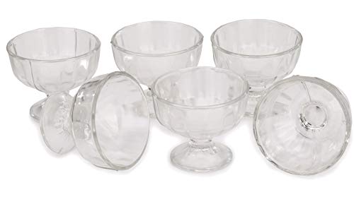 Image of Afast Serving Glass Bowl, Set of 6 With Self Dn04, Clear, 200 Ml