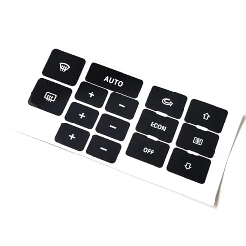 Auto Innenraum Kompatibel Mit A6 C5 A/C Klima Klimaanlage Heizung Bedienknopf Reparatur Aufkleber Abdeckung Trim Aufkleber Mattschwarz