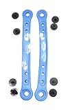 Snappy Shoe Rivets Kid Size Replacement Straps for Croc Clogs also built in Charm Holder and Bonus Rivets (7 3/4 inches blue/white, blue/white)