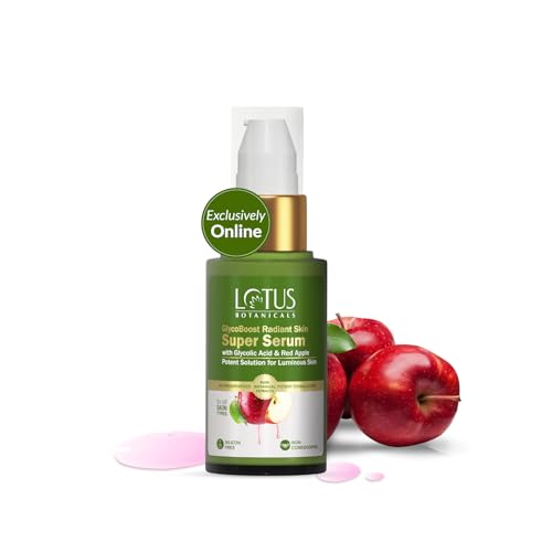 Lotus Botanicals GlycoBoost Radiant Skin Super Serum with Red Apple & Glycolic Acid | 30 ml
