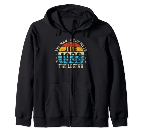 72 Year Old The Man Myth Legend Junio 1933 72 cumpleaños Sudadera con Capucha