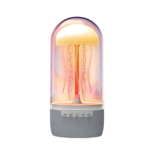 Catálogo para Comprar On-line Luces-despertador del mes. 47 YounggDiy - Altavoz mecánico de medusas de movimiento, lámpara eléctrica, altavoz portátil, reloj despertador de luz nocturna, luces LED frías, buenas para fiestas familiares