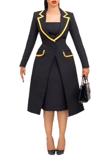 Tcremisa Womens Dress Suit 2 Piece Business Outfits Notched Lapel