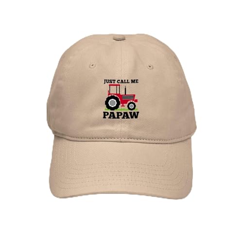 CafePress Just Call Me Papaw Red Tractor Unique Adjustable Baseball Hat