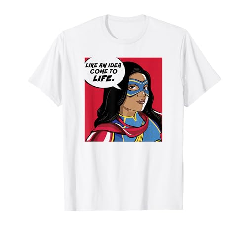 T-shirt Ms. Marvel anti-déformation et confortable avec motif bulle de texte rétro