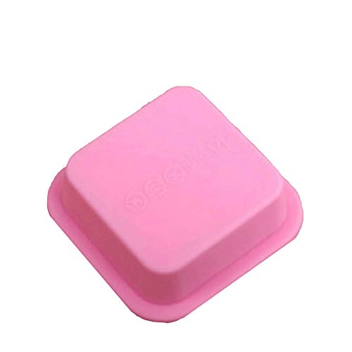 Akoak 6 Pack Pink Diy Handmade Square Silicone Soap Molds - 100% Handmade - For Soap Making Handmade Baking Tool Soap Cake Decorating #TOP3