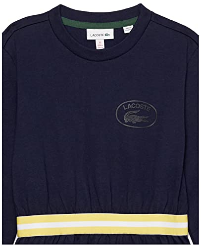 Lacoste Girls' Contrast Waist Cotton Jersey Dress2