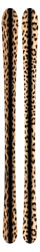 Ski Wrap #028 - Cheetah Fur Stripe Design - Gloss Laminated, Printed Ski Vinyl Decals - Includes Application Squeegee & Installation Instructions - Pair of Two (2) 6 inch x 75 inch.