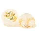 【18金】 ピアスキャッチ 落ちない 取れない ダブルロック シリコン 金属アレルギー対応 日本製 K18 1ペア2個セット プラチナ ゴールド 職人作り (丸×イエローゴールド 1ペア2個)