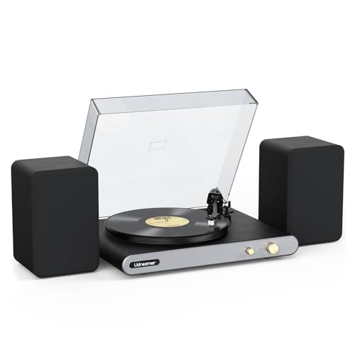 Vinyl Record Player with Speakers & Bluetooth