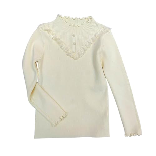Pull fille chaud en tricot de maille fine doux et confortable pour enfant de 3 à 6 ans