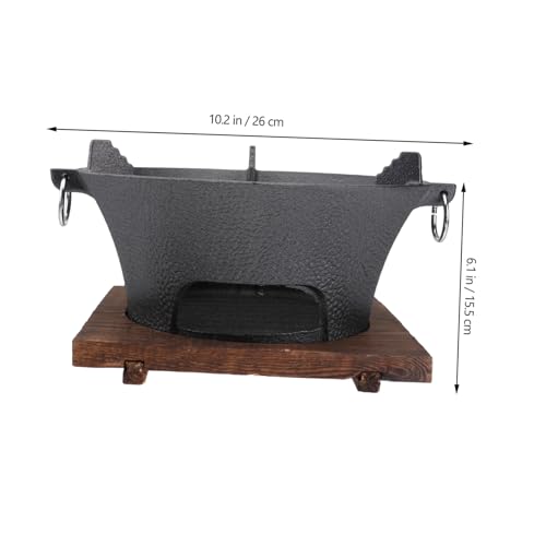 Barbecue de extérieur fonte grand modèle durable avec poêle de camping