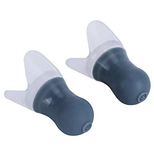 Silicone Ear Plug, Noise Reduction Reusable Swimming Earplug Pressure Reducing Earplug for Work for Swimming for Sleeping for Studying(Gray Large+pp Box)
