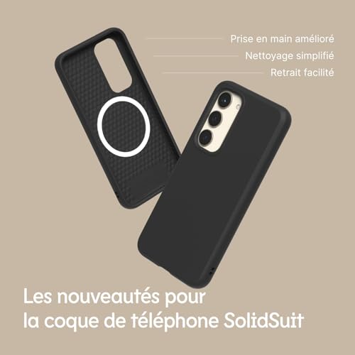 Coque Galaxy S23+ RhinoShield SolidSuit Noir Compatible MagSafe