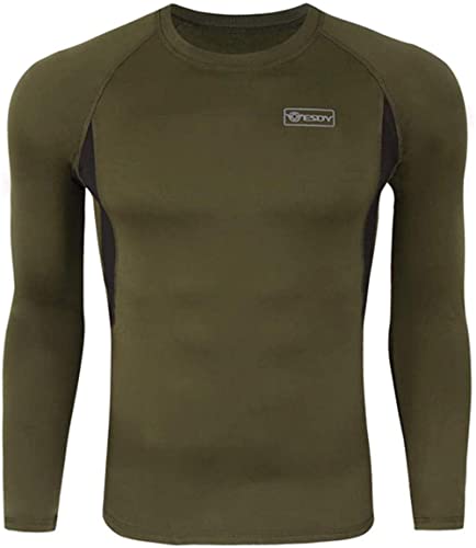 LQPHY Ropa Interior térmica, Ropa Interior atlética de compresión de Capa Base de Manga Larga para Hombre, Conjunto Superior e Inferior de Mallas Cover