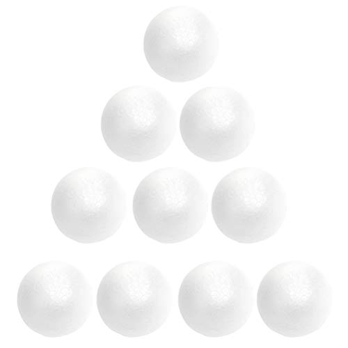 OUNONA 発泡スチロール ボール 球 12個 発泡球 モデル クラフト 発泡 スチロール 工芸品 直径10cm DIY 装飾品 ホワイト