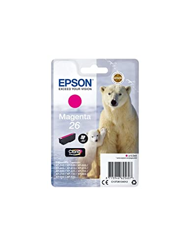 Epson 26 Serie Orso Polare Cartuccia Originale, Standard, Magenta