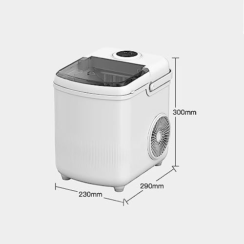 Eiswürfelmaschine für Theke, 9 Würfel in 6 bis 9 Minuten, tragbare Eiswürfelmaschine mit Selbstreinigung, Eislöffel, Maschine