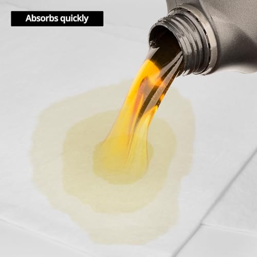 QWORK® 20 Stück Ölauffangmatte, 50 x 40 x 0.5 cm Ölsaugtücher, Ölauffangmatte für Fabriken, Öldepots, Reparaturwerkstätten