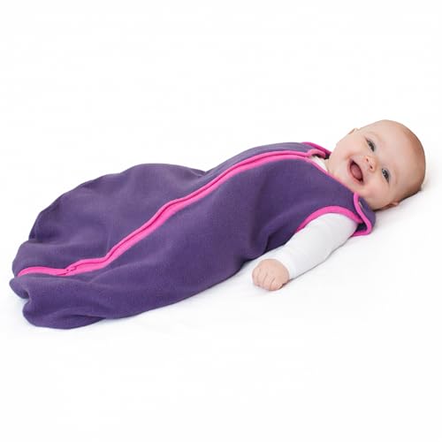 baby deedee Sleep nest Fleece Baby Sleeping Bag, Purple Rain, Medium (6-18 Months)