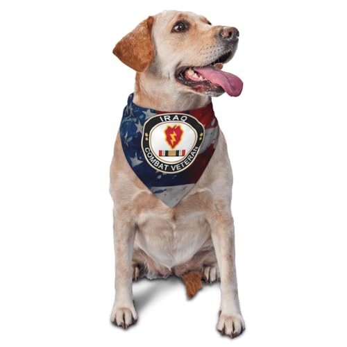 25th Infantry Division Iraq Combat Veteran Dog Scarf Pet Bandana Cat Pet Bibs