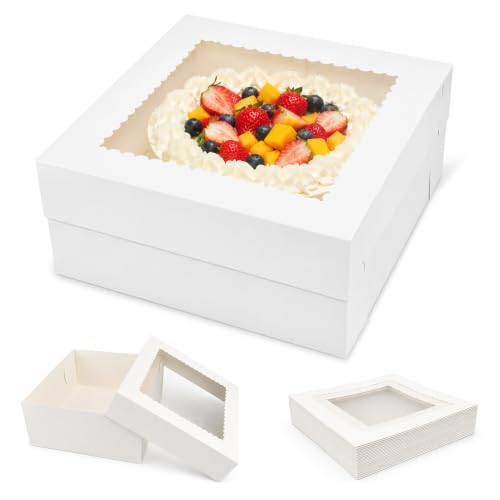QEMORVALIX 14x14x6 Cake Boxes