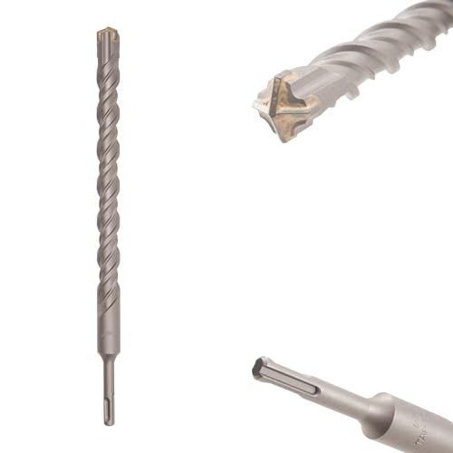 Image of TAPARIA 24mm Cross Point Tip SDS Plus Hammer Drill Bit for Concrete /Masonry Drilling (HDC 24350, 24x290x350 mm)-Home, DIY, Professional, Construction, Brick, Wall-Drilling