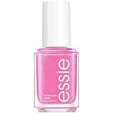 essie salon-quality nail polish, vegan, purple, shimmer, flirty flutters, 0.46 fl oz